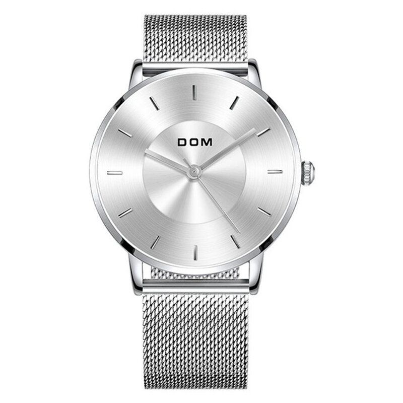 Dom M-1289bk Reloj De Moda Para Hombre Reloj De Cuarzo Resistente Al Agua Con Esfera Delgada De Lujo Ligero