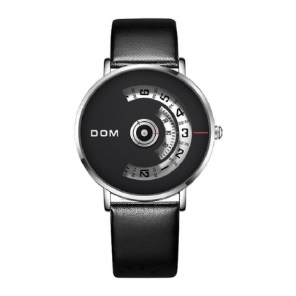 Dom M-1303 Reloj De Moda Para Hombre Reloj De Cuarzo Impermeable Con Esfera Creativa 3atm