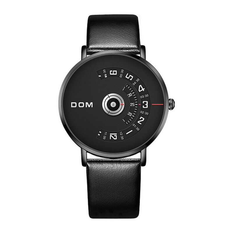 Dom M-1303 Reloj De Moda Para Hombre Reloj De Cuarzo Impermeable Con Esfera Creativa 3atm