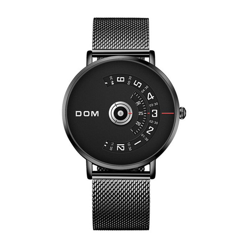 Dom M-1303 Reloj De Moda Para Hombre Reloj De Cuarzo Impermeable Con Esfera Creativa 3atm