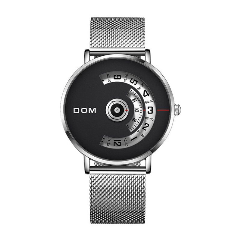 Dom M-1303 Reloj De Moda Para Hombre Reloj De Cuarzo Impermeable Con Esfera Creativa 3atm