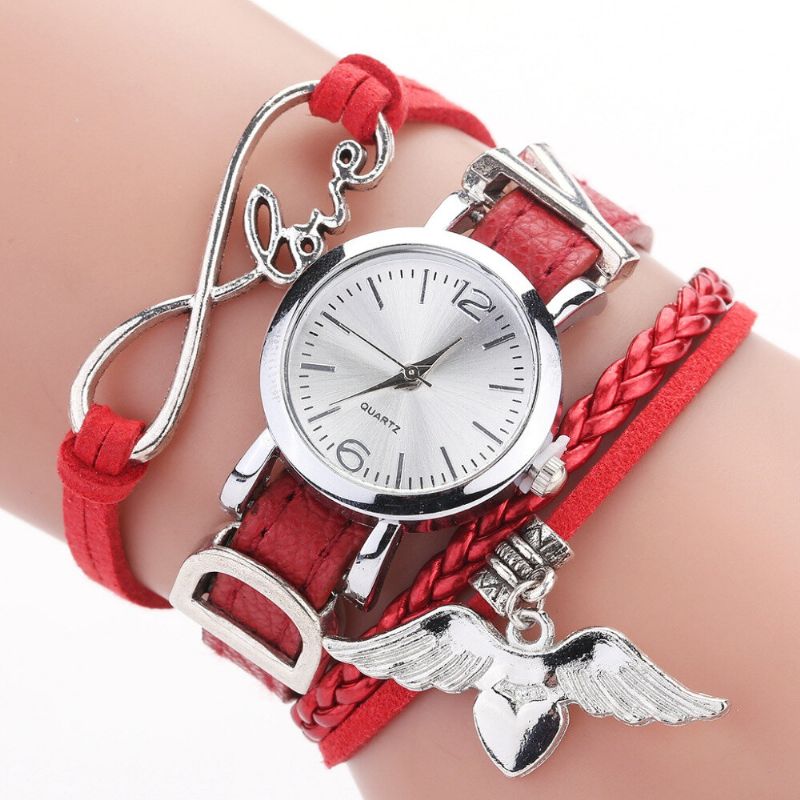 F1d262 Love Dress Reloj De Pulsera Para Mujer Relojes De Cuarzo De Estilo Retro