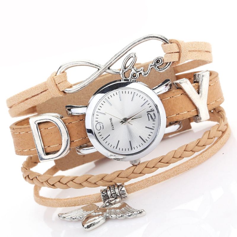 F1d262 Love Dress Reloj De Pulsera Para Mujer Relojes De Cuarzo De Estilo Retro