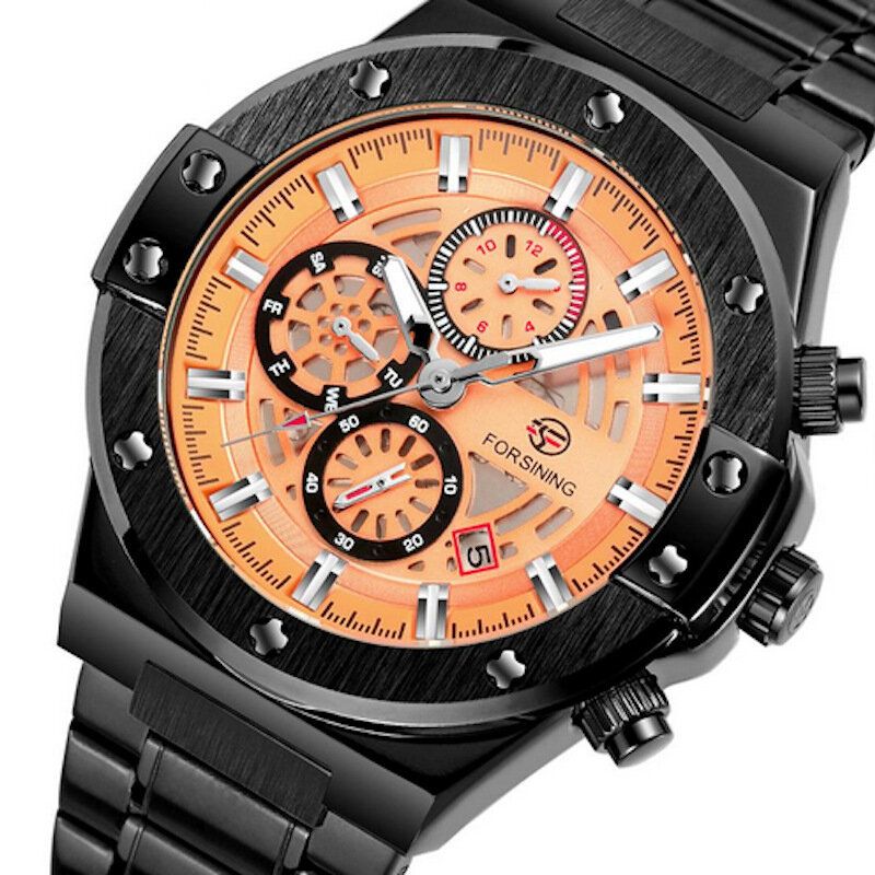 Forsining Fsg6914 Reloj Automático De Moda Para Hombre Fecha Luminosa Visualización De La Semana 3atm Reloj Mecánico A Prueba De Agua