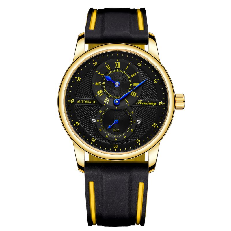 Forsining Fsg8203 Reloj Automático De Moda Para Hombre Reloj Mecánico Con Correa De Cuero Con Esfera Creativa