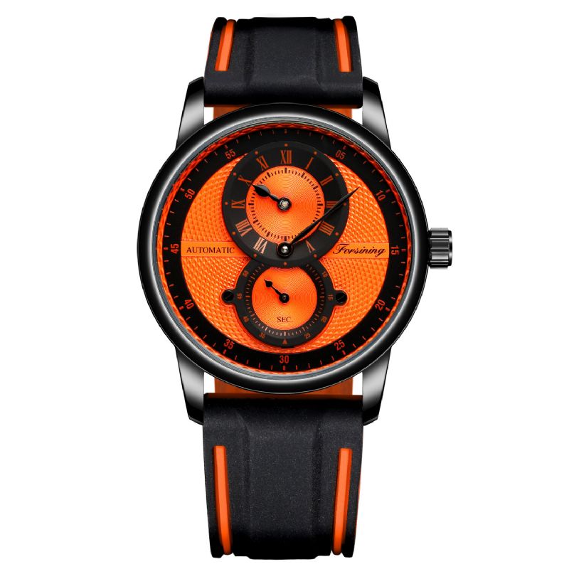 Forsining Fsg8203 Reloj Automático De Moda Para Hombre Reloj Mecánico Con Correa De Cuero Con Esfera Creativa