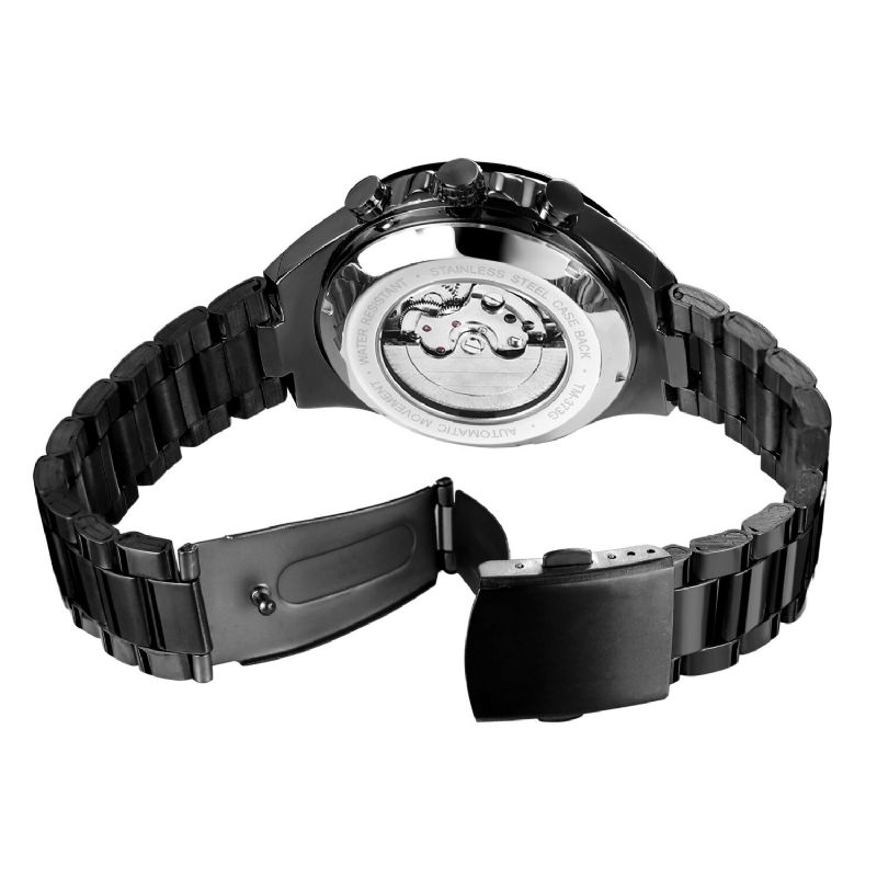 Forsining Fsg8204 Reloj Automático De Moda Para Hombre Pantalla Luminosa Reloj Mecánico Con Correa De Acero Inoxidable Resistente Al Agua