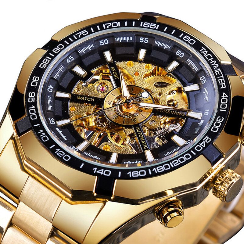 Forsining S101 Reloj De Moda Para Hombre 3atm Reloj Mecánico Con Pantalla Luminosa A Prueba De Agua