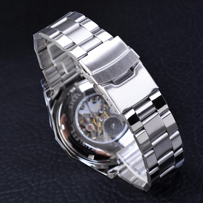 Forsining S101 Reloj De Moda Para Hombre 3atm Reloj Mecánico Con Pantalla Luminosa A Prueba De Agua