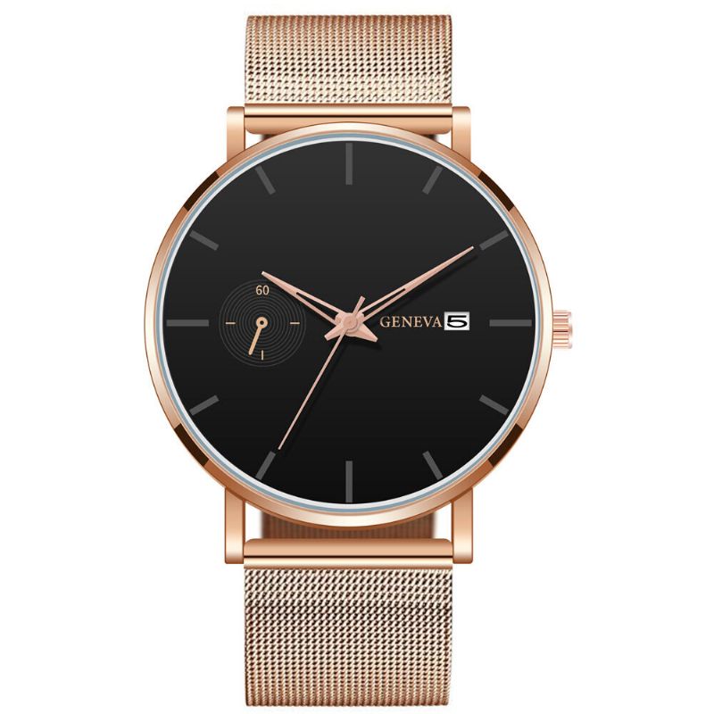 Geneva Reloj De Cuarzo De Moda Para Hombre Con Esfera Pequeña Decorativa Para Hombre