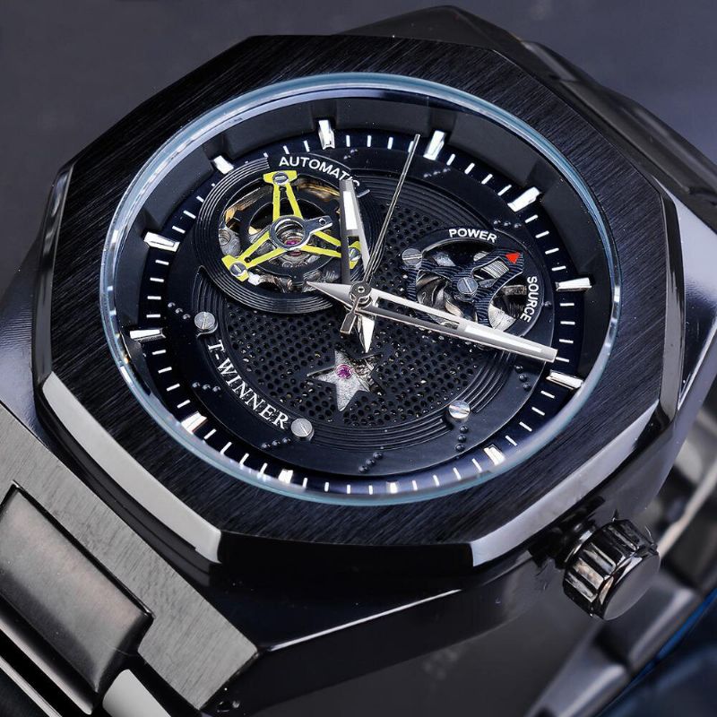 Gmt1189 Reloj De Pulsera Clásico De Metal Completo Para Hombres Reloj Mecánico Automático De Estilo Empresarial