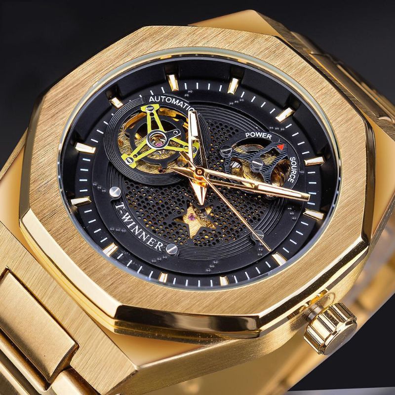 Gmt1189 Reloj De Pulsera Clásico De Metal Completo Para Hombres Reloj Mecánico Automático De Estilo Empresarial