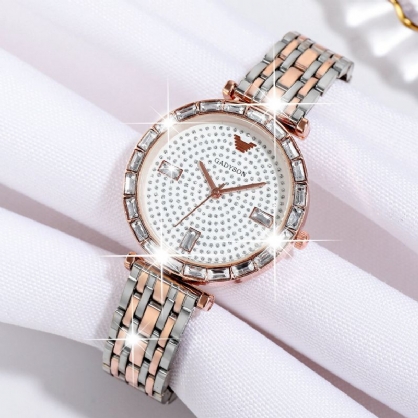 Greyson A0q05 Reloj De Mujer A La Moda Reloj De Cuarzo Con Diamantes De Cristal De Lujo Ligero Y Estrellado Para Mujer