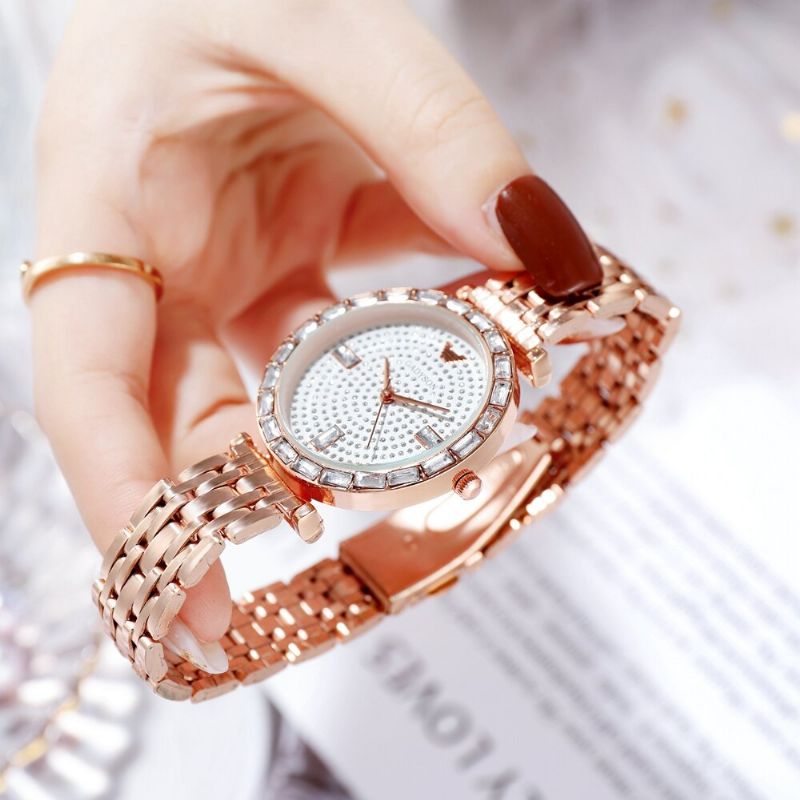 Greyson A0q05 Reloj De Mujer A La Moda Reloj De Cuarzo Con Diamantes De Cristal De Lujo Ligero Y Estrellado Para Mujer