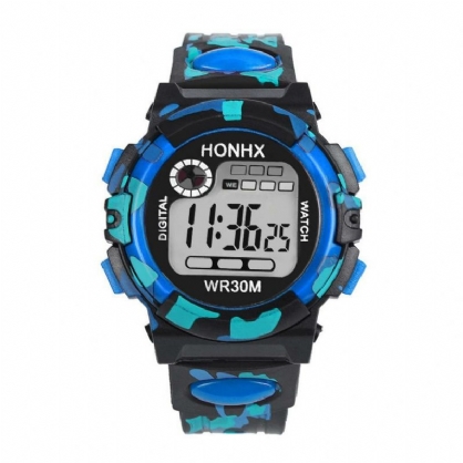 Honhx 62 Reloj De Moda Para Hombre Fecha Luminosa Pantalla De Semana Reloj Digital Deportivo De Camuflaje Multifunción