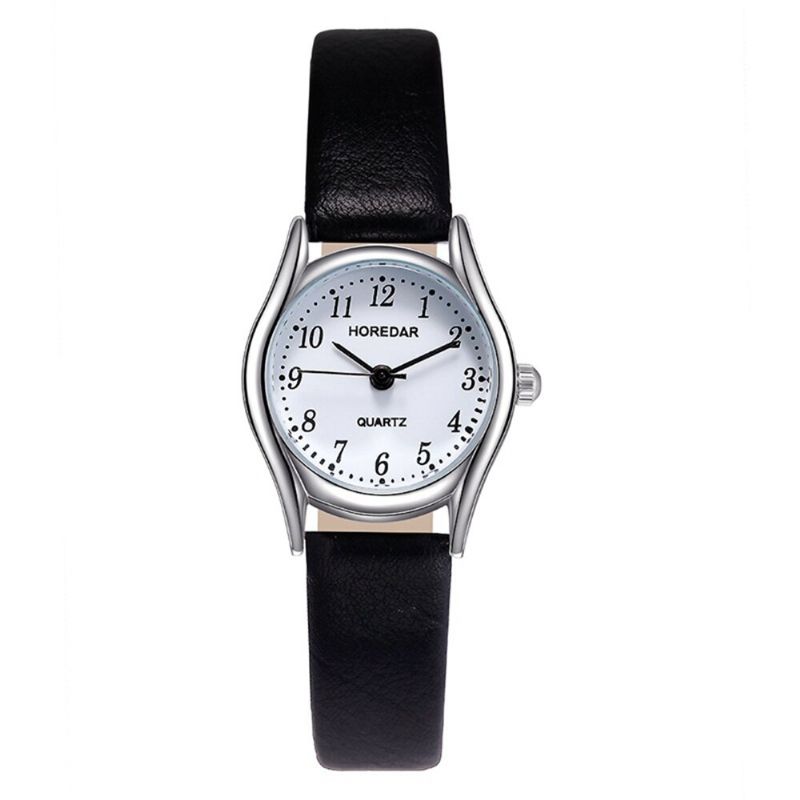 Horedar 3079 Reloj De Pulsera De Estilo Retro Para Mujer Relojes De Cuarzo Con Correa De Cuero Con Esfera Pequeña