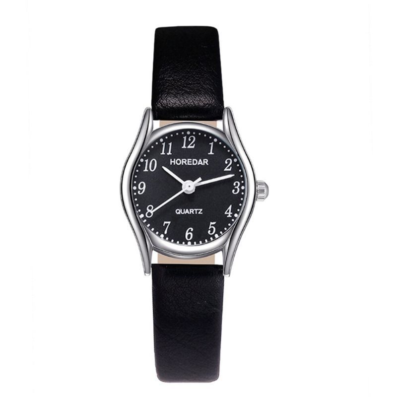 Horedar 3079 Reloj De Pulsera De Estilo Retro Para Mujer Relojes De Cuarzo Con Correa De Cuero Con Esfera Pequeña