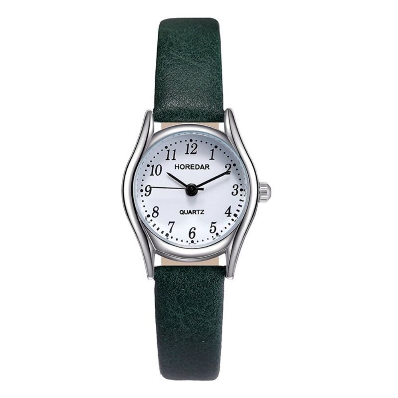 Horedar 3079 Reloj De Pulsera De Estilo Retro Para Mujer Relojes De Cuarzo Con Correa De Cuero Con Esfera Pequeña