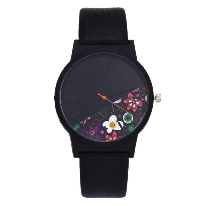 Horedar Reloj De Cuarzo Para Mujer De Moda Rose Patten Reloj De Pulsera Con Correa De Cuero Y Esfera Informal