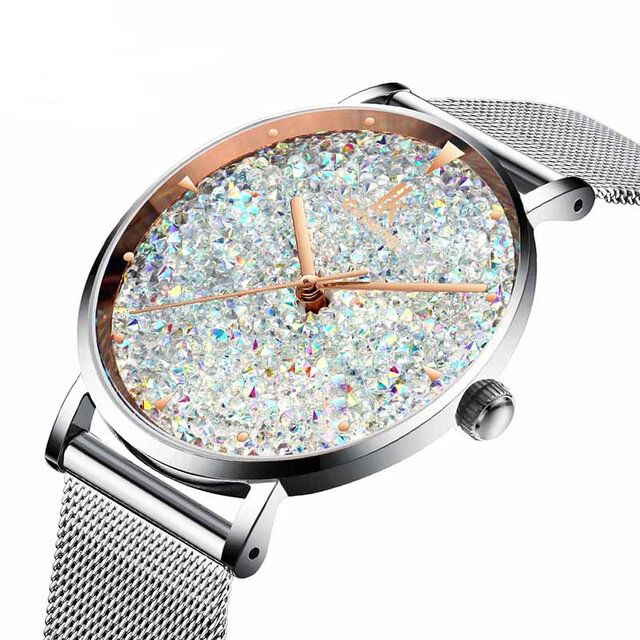 Ik Coloring Ik028 Estilo De Moda Gypsophila Dial Reloj Magnético Para Mujer Reloj De Cuarzo Ultrafino