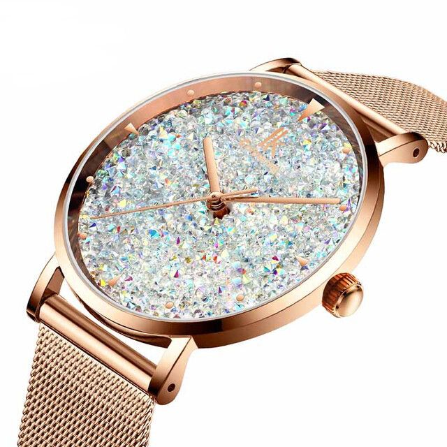 Ik Coloring Ik028 Estilo De Moda Gypsophila Dial Reloj Magnético Para Mujer Reloj De Cuarzo Ultrafino