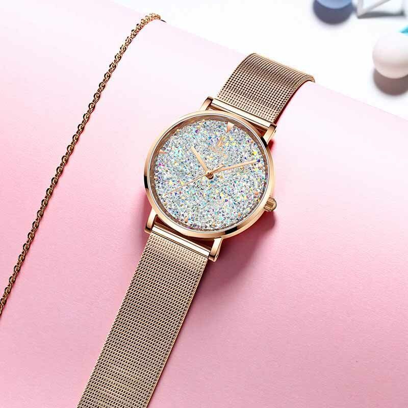 Ik Coloring Ik028 Estilo De Moda Gypsophila Dial Reloj Magnético Para Mujer Reloj De Cuarzo Ultrafino