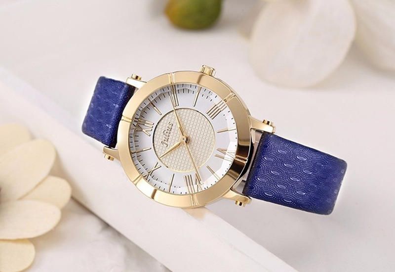 Julius 789 Reloj De Cuarzo De Estudiante De Moda Con Correa De Cuero De Lujo Para Mujer