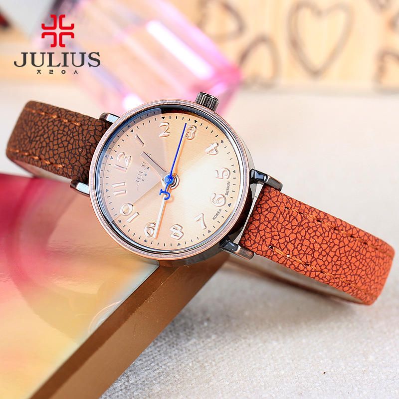 Julius 855 Retro Simple Dials Gils Student Fashion Reloj De Pulsera De Cuarzo