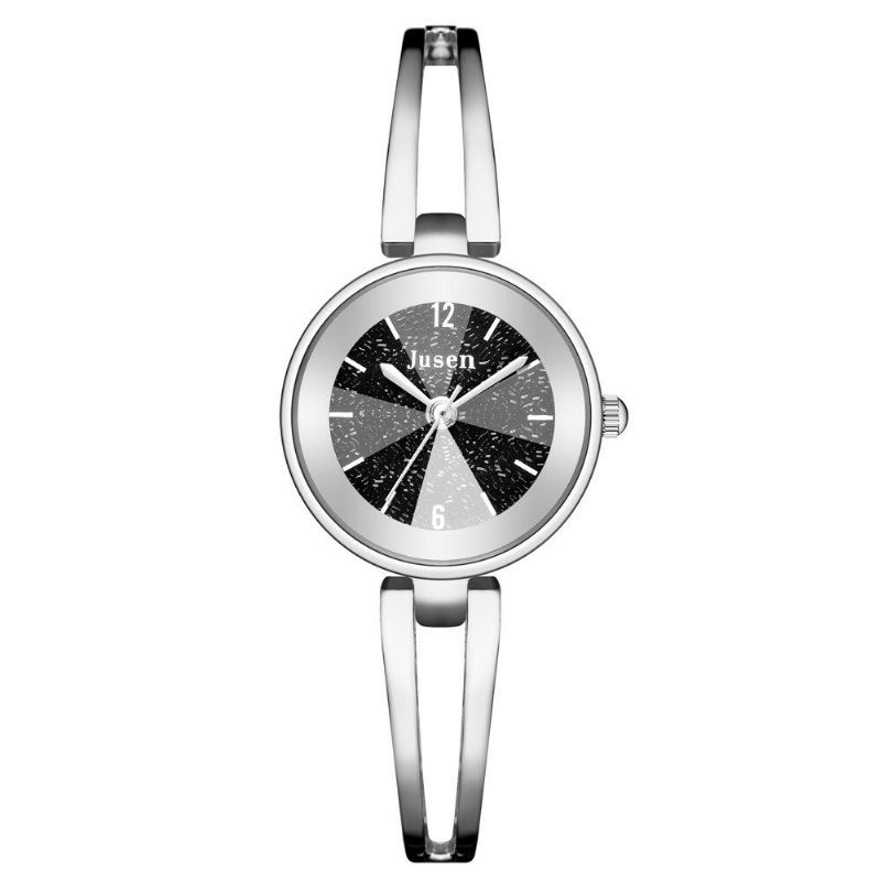 Jusen Js6222 Correa De Metal Hueca Moda Dial Simple Vestido De Mujer Reloj De Cuarzo Para Mujer