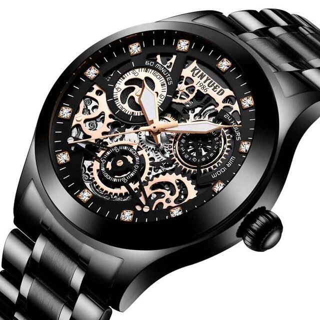 Jyd-j062 Reloj Mecánico Automático De Acero Completo Reloj Luminoso De Mano Para Hombre