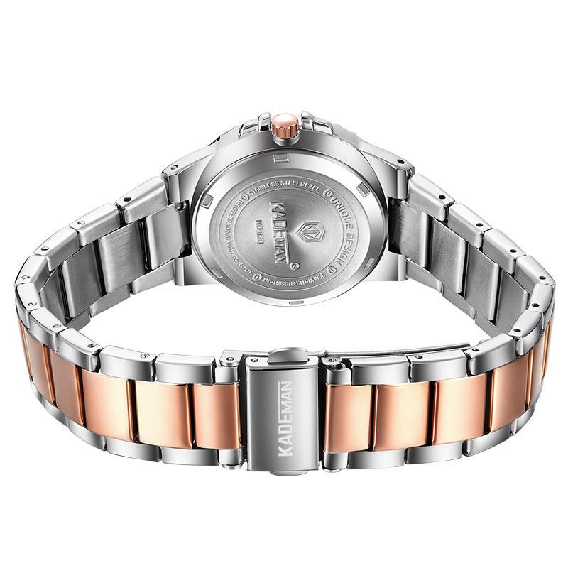 Kademan 826l Reloj De Moda Para Mujer Reloj De Cuarzo Con Correa De Acero Inoxidable Y Luz De Lujo A Prueba De Agua