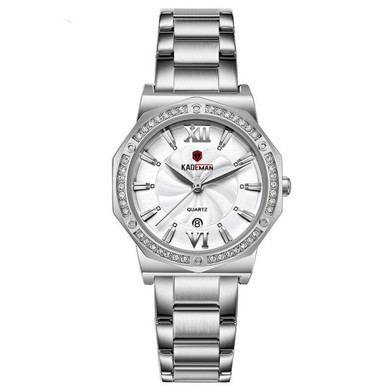 Kademan 829 Reloj Casual Femenino 3atm Pantalla De Fecha Impermeable Reloj De Cuarzo De Cristal Elegante