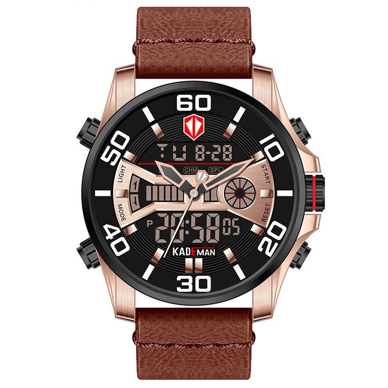 Kademan K6171 Reloj Digital Deportivo Para Hombre Reloj Despertador Multifunción Reloj Impermeable De Doble Pantalla