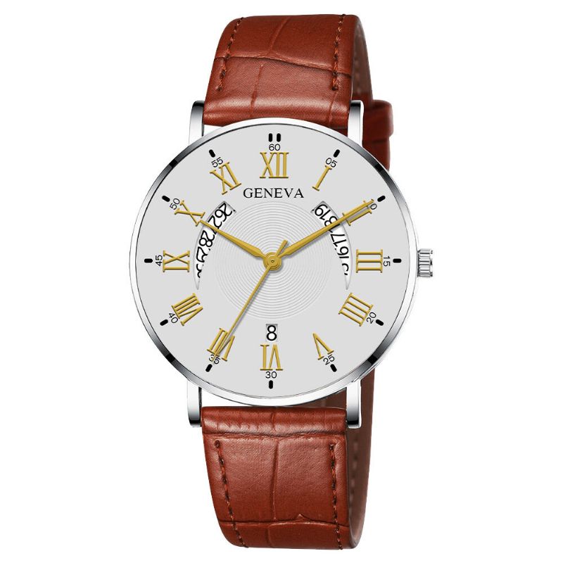 Khorasan Creative Casual Wing Hollow Design Pu Leather Band Hombres Reloj De Pulsera De Cuarzo