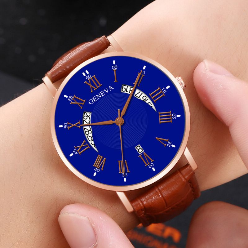 Khorasan Creative Casual Wing Hollow Design Pu Leather Band Hombres Reloj De Pulsera De Cuarzo