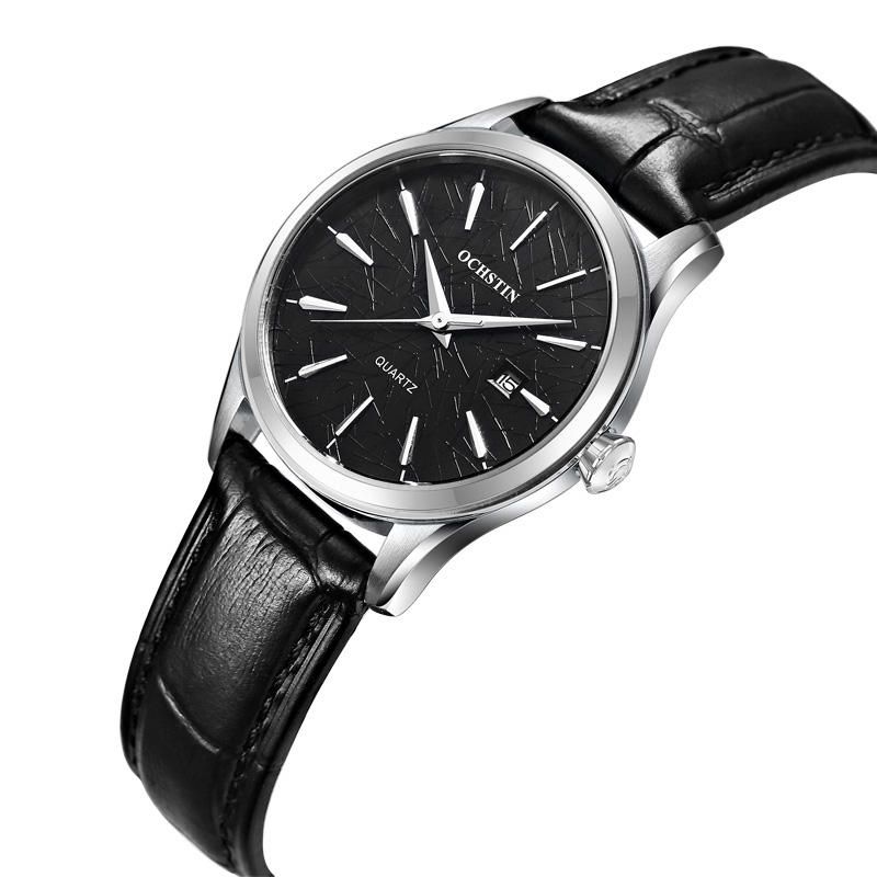 Lq022-a Reloj De Pulsera Femenino De Estilo Casual Reloj De Movimiento De Cuarzo Con Banda De Cuero Impermeable