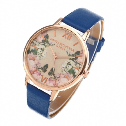 Lvpai Casual Fashion Landscape Pattern Pu Correa De Cuero Reloj De Pulsera Para Mujer Reloj De Cuarzo