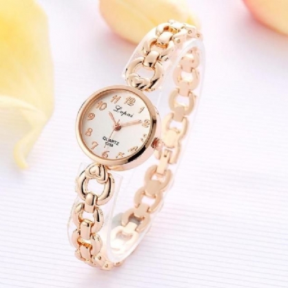 Lvpai Diamante De Imitación Diseño Elegante Reloj De Pulsera Para Mujer Reloj De Cuarzo De Acero Inoxidable