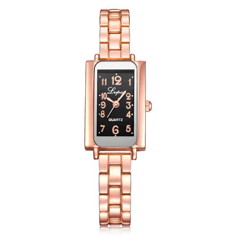 Lvpai G1p288 Reloj De Pulsera De Mujer De Diseño Elegante Reloj De Cuarzo De Acero Completo Con Rectángulo