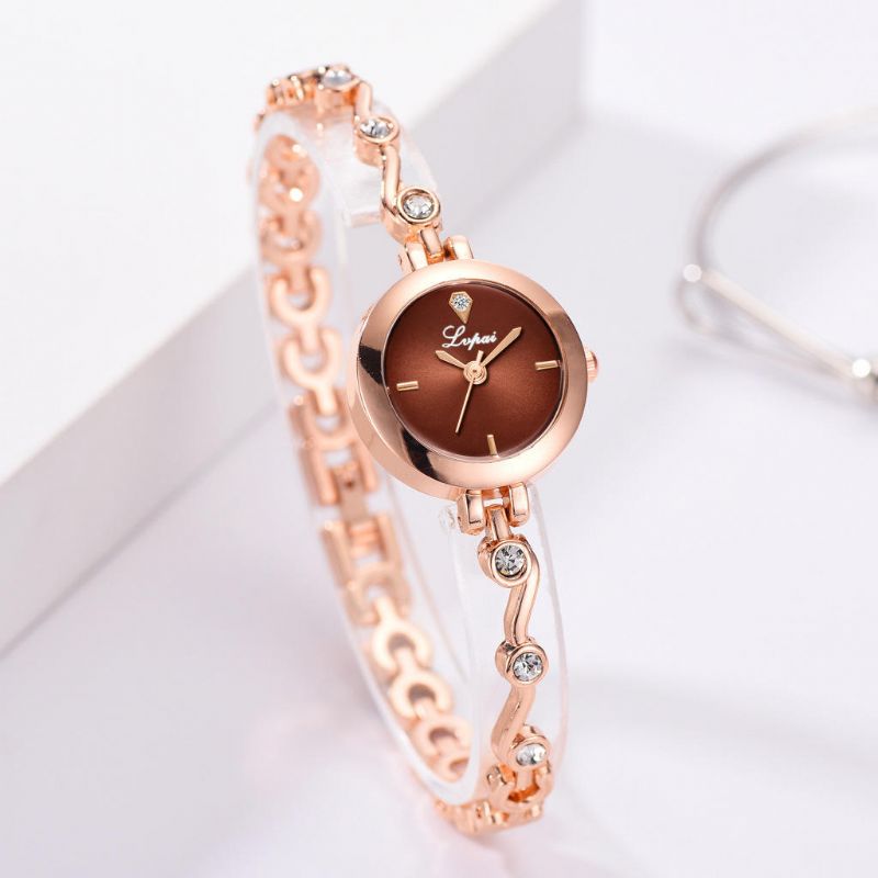 Lvpai P1080 Diseño Elegante Reloj De Pulsera Para Mujer Reloj Relojes De Cuarzo Con Diamantes