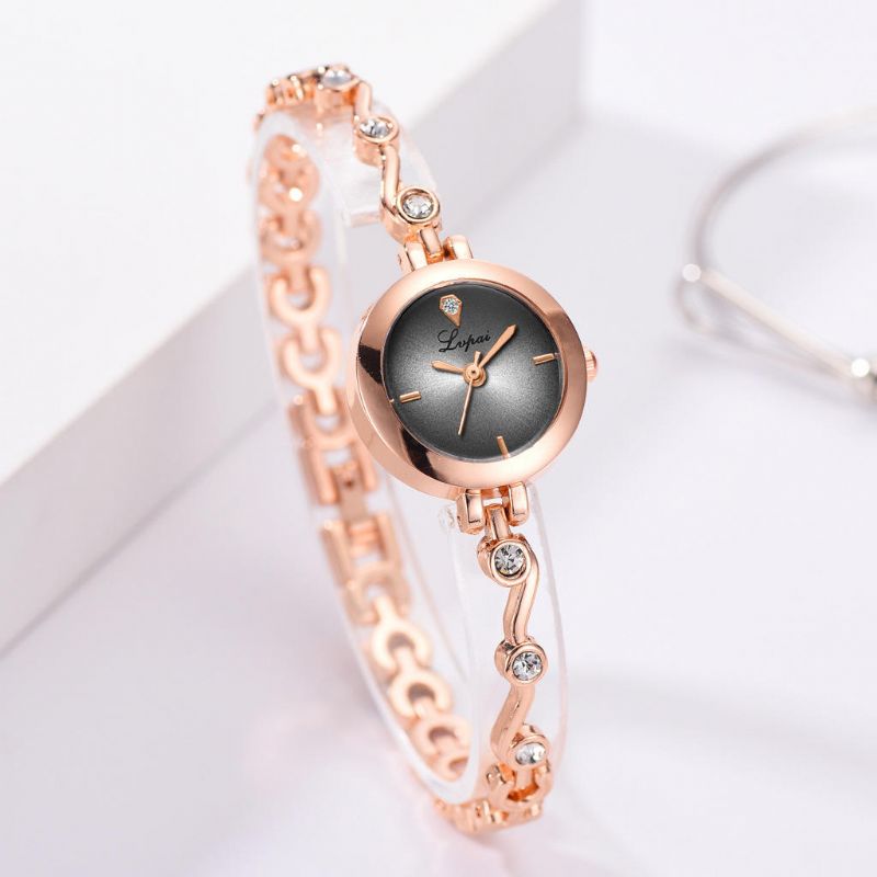 Lvpai P1080 Diseño Elegante Reloj De Pulsera Para Mujer Reloj Relojes De Cuarzo Con Diamantes