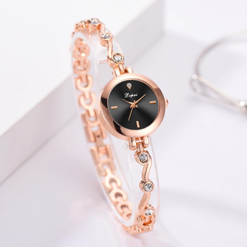 Lvpai P1080 Diseño Elegante Reloj De Pulsera Para Mujer Reloj Relojes De Cuarzo Con Diamantes