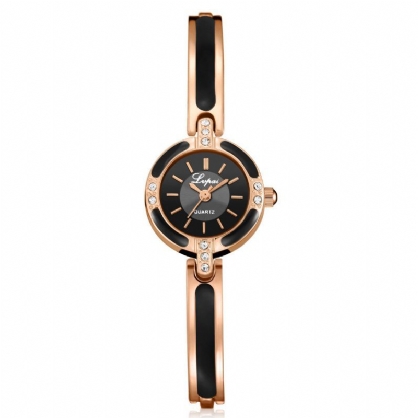 Lvpai P282 Reloj De Pulsera De Diamantes De Cristal Para Mujer Relojes De Cuarzo De Estilo Casual De Acero Completo