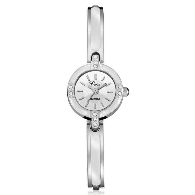 Lvpai P282 Reloj De Pulsera De Diamantes De Cristal Para Mujer Relojes De Cuarzo De Estilo Casual De Acero Completo