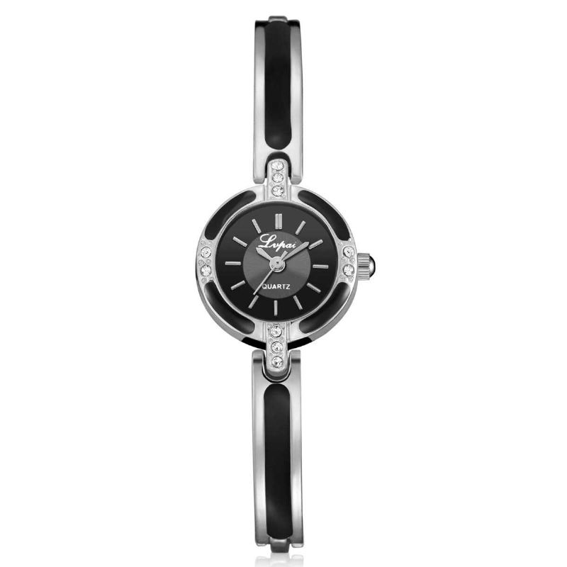 Lvpai P282 Reloj De Pulsera De Diamantes De Cristal Para Mujer Relojes De Cuarzo De Estilo Casual De Acero Completo