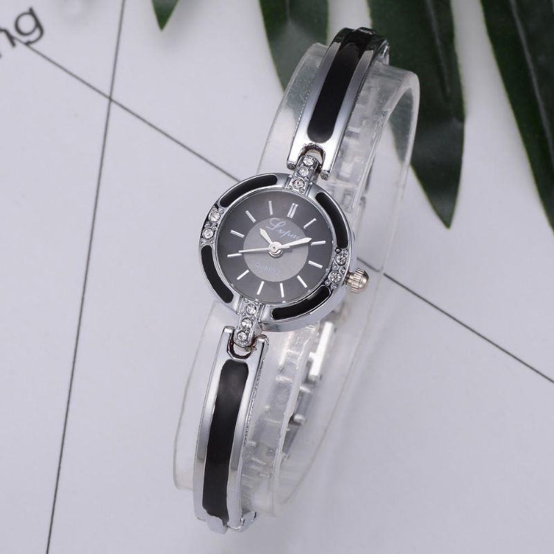 Lvpai P282 Reloj De Pulsera De Diamantes De Cristal Para Mujer Relojes De Cuarzo De Estilo Casual De Acero Completo