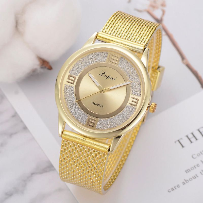 Lvpai P732 Reloj De Pulsera De Mujer De Diseño Elegante De Oro Rosa Reloj De Cuarzo Analógico De Moda