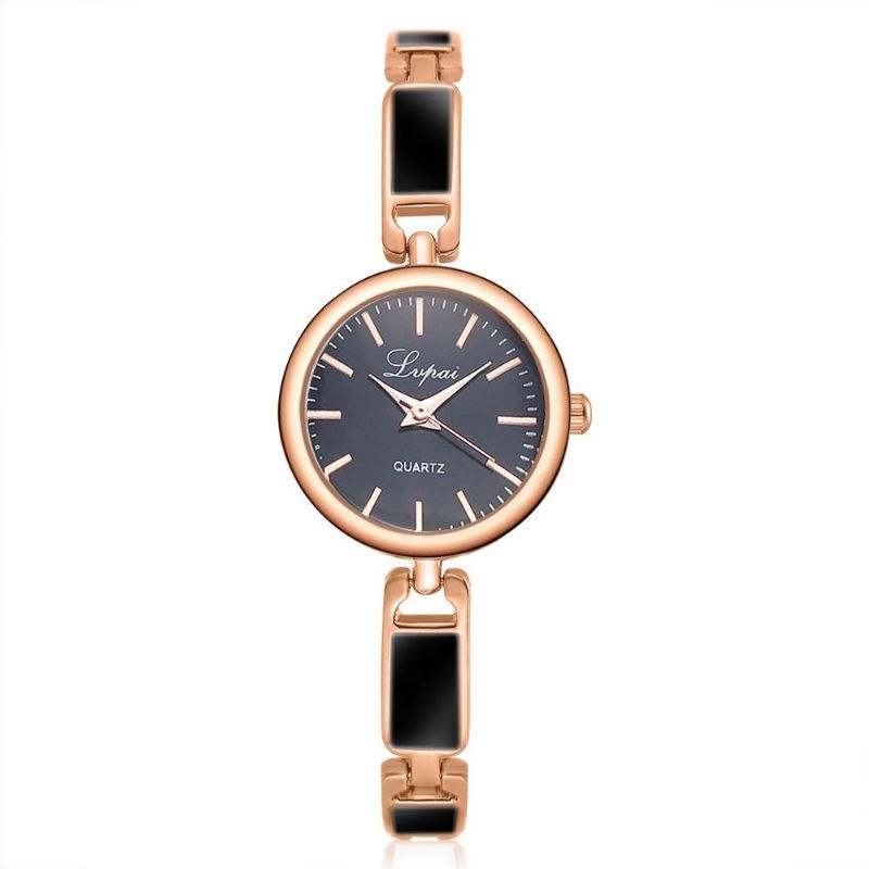 Lvpai Reloj De Pulsera De Acero Inoxidable Con Diamantes De Imitación Para Mujer Reloj De Cuarzo De Diseño Elegante