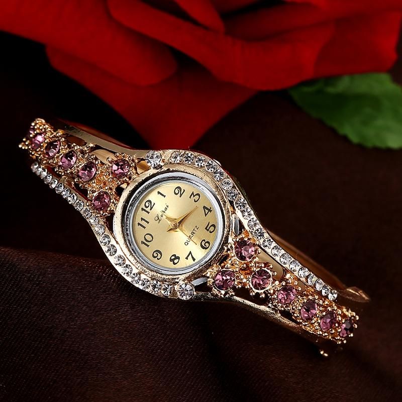 Lvpai Xr1959 Reloj De Pulsera De Moda Para Mujer Reloj De Diamantes De Imitación Reloj De Cuarzo