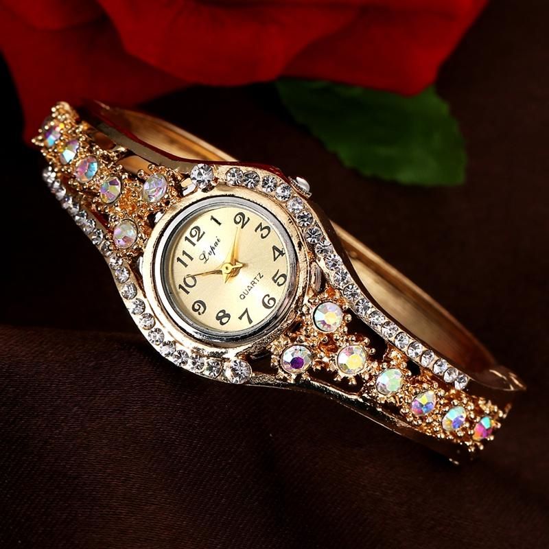 Lvpai Xr1959 Reloj De Pulsera De Moda Para Mujer Reloj De Diamantes De Imitación Reloj De Cuarzo